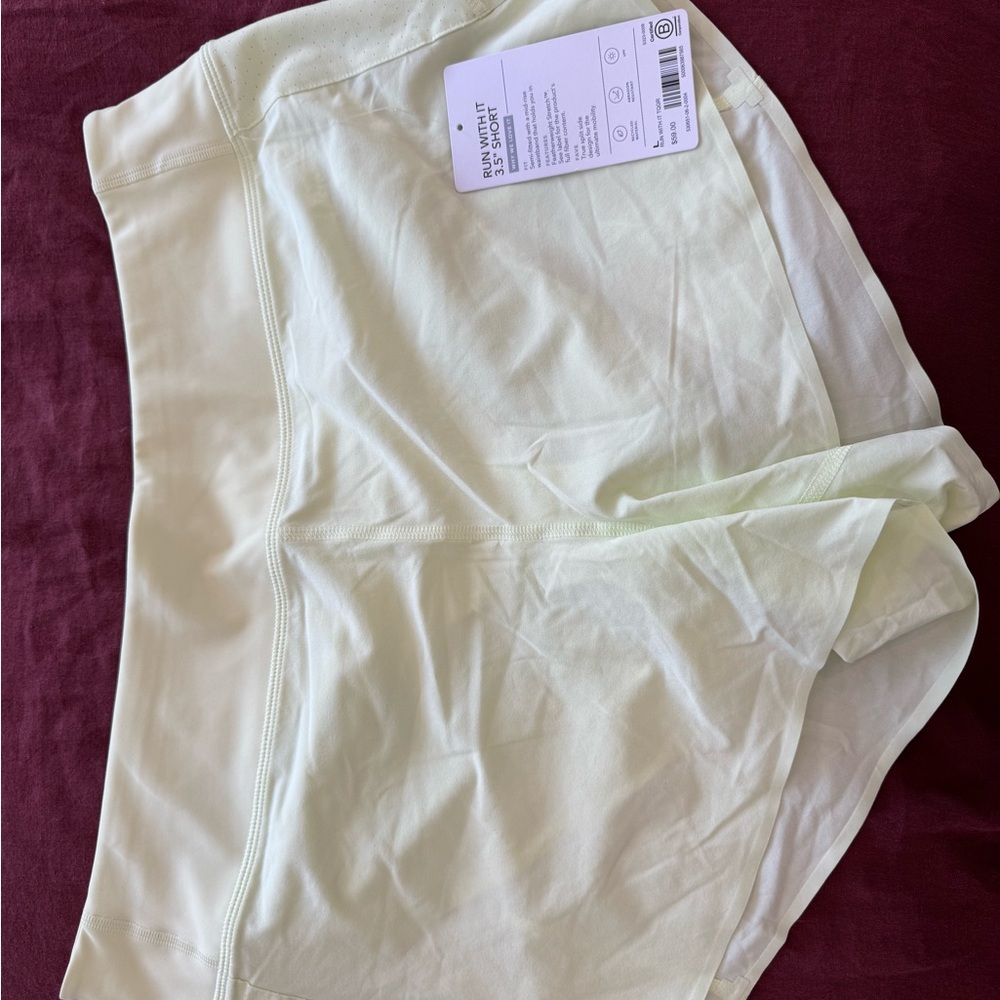 Athleta- Yellow Run Shorts